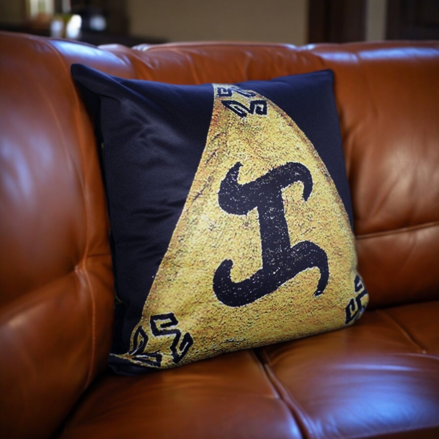 Golden "KA" meditation pillow