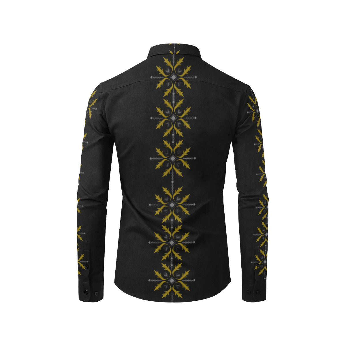 Buwaya Barong BLACK Casual Dress Shirt