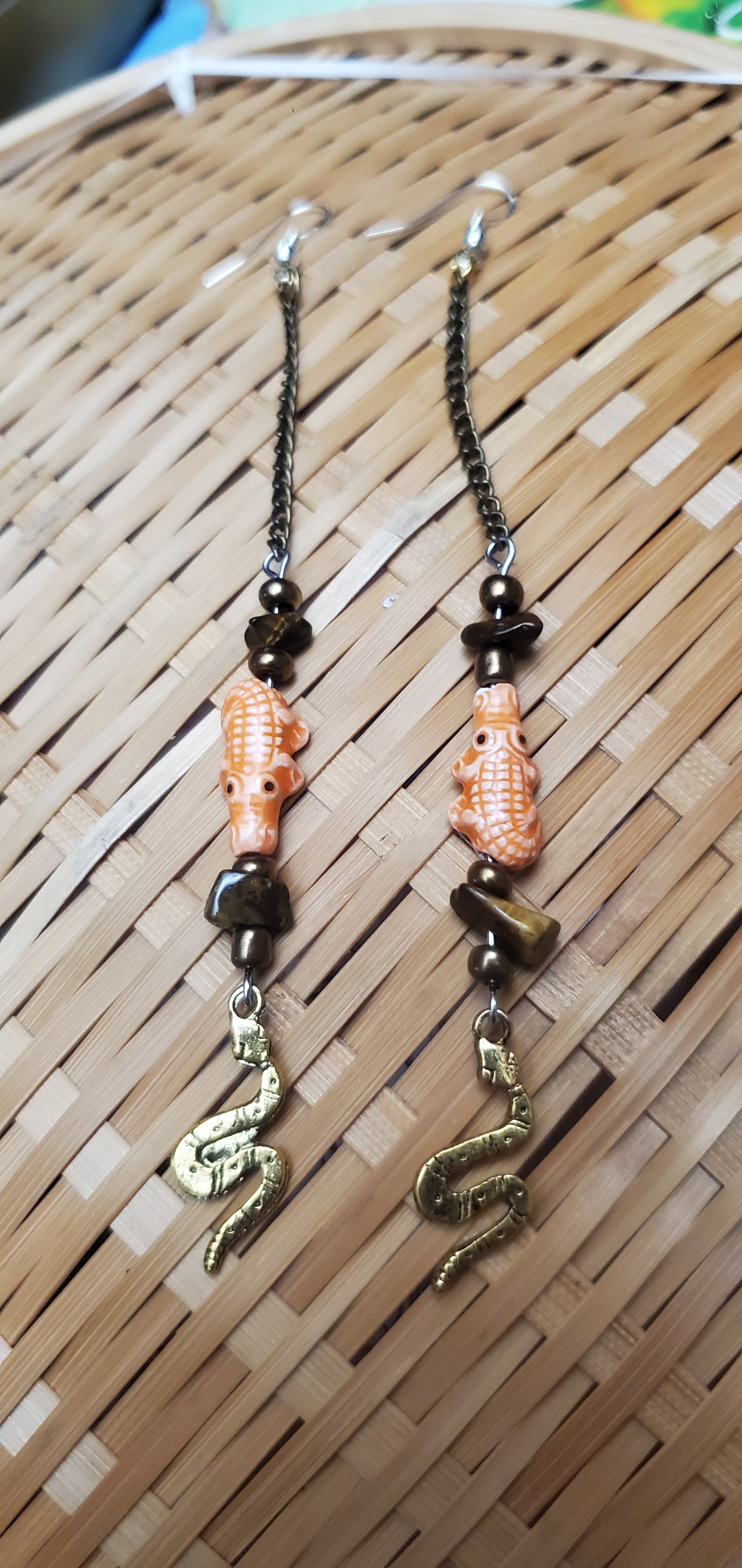 Mini NagaBuwaya w/tiger's eye (orange)