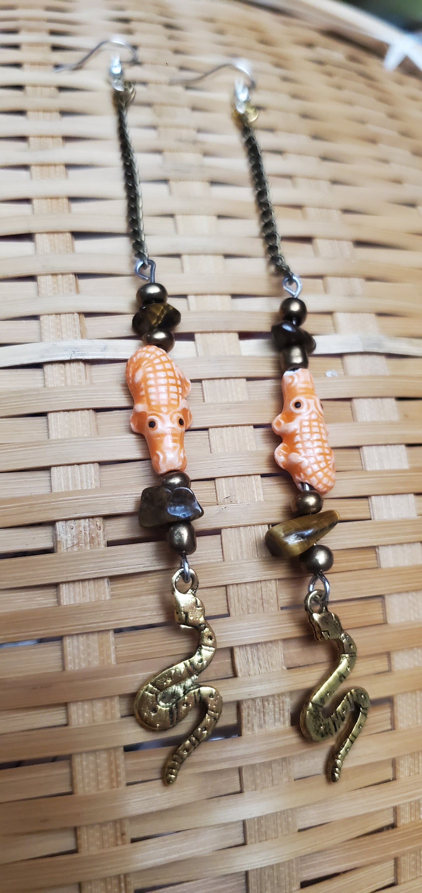 Mini NagaBuwaya w/tiger's eye (orange)