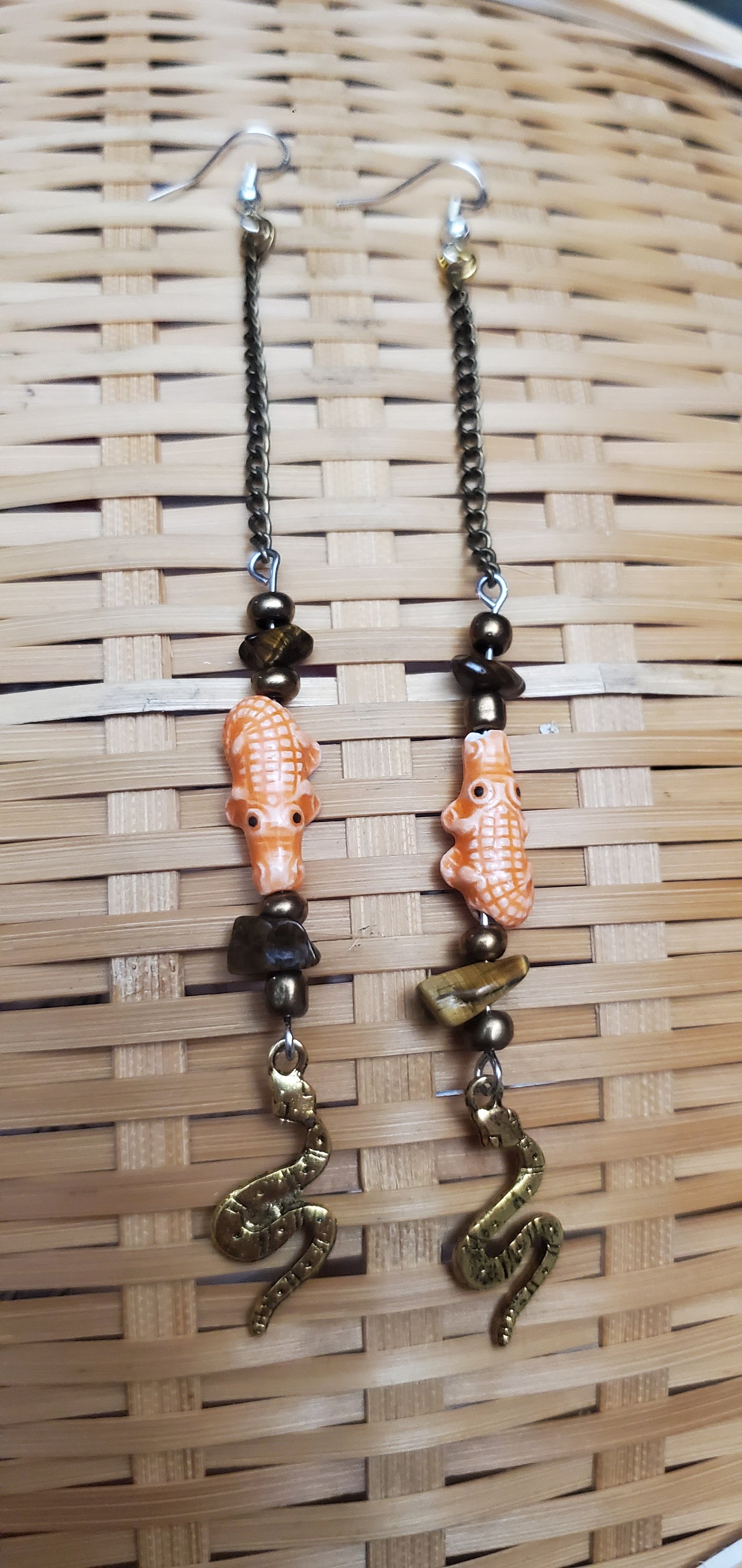 Mini NagaBuwaya w/tiger's eye (orange)
