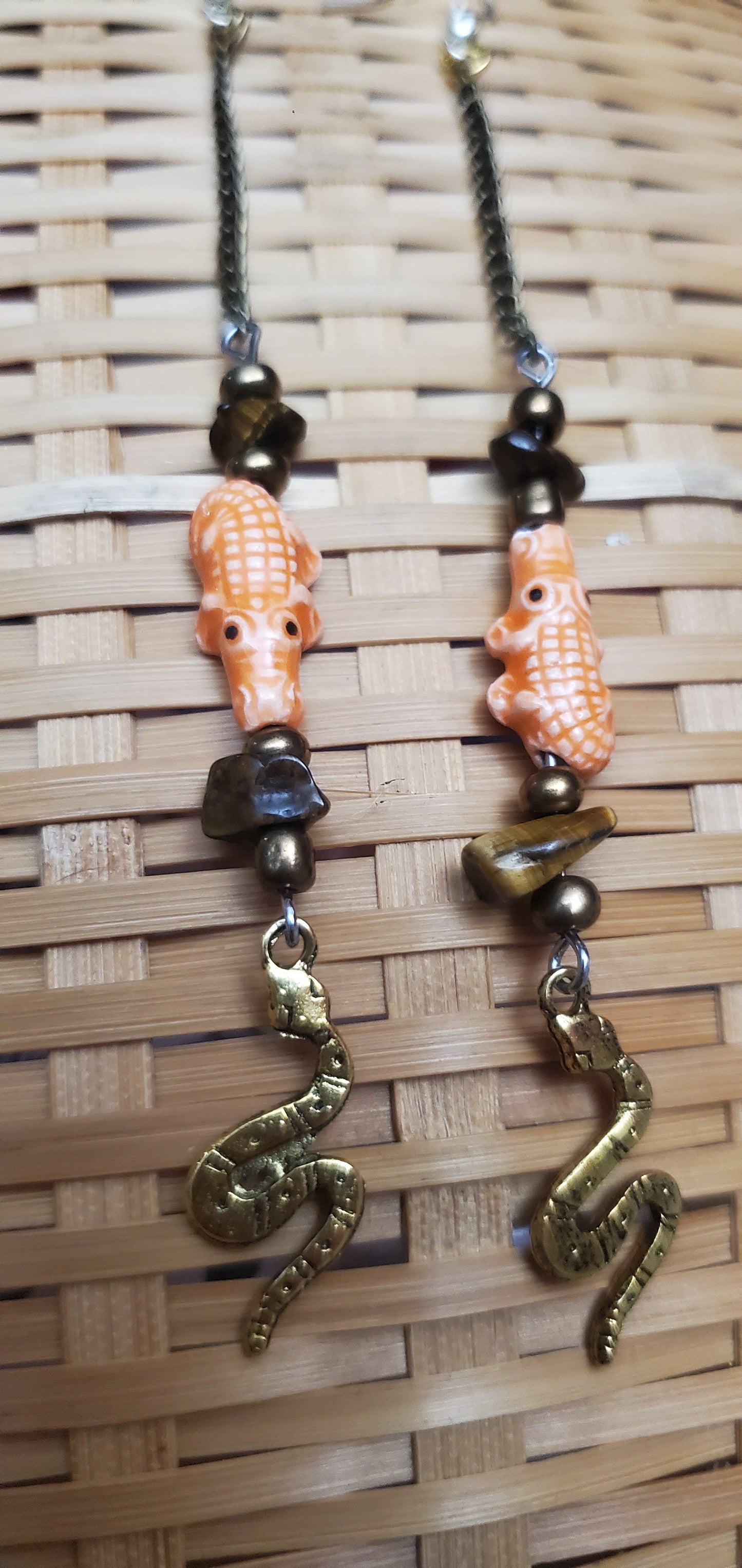Mini NagaBuwaya w/tiger's eye (orange)