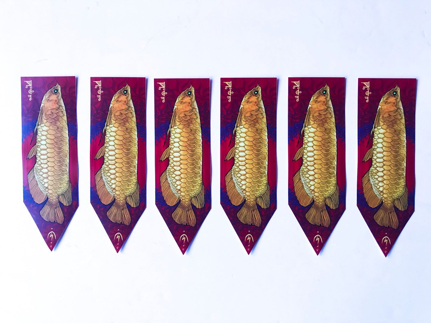 Golden Dragon Arwana Flag Stickers