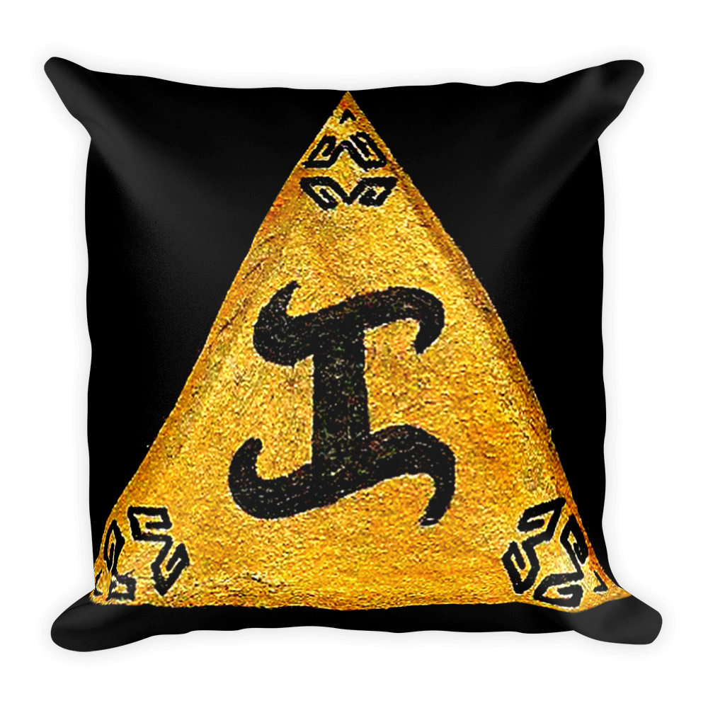 Golden "KA" meditation pillow