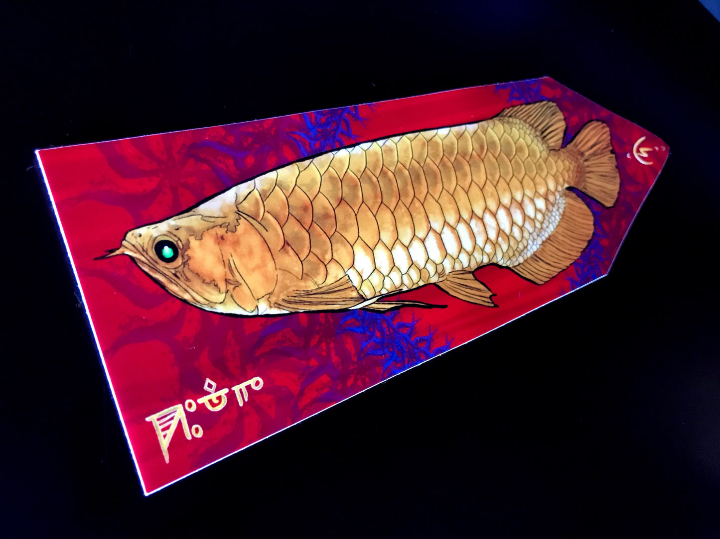 Golden Dragon Arwana Flag Stickers