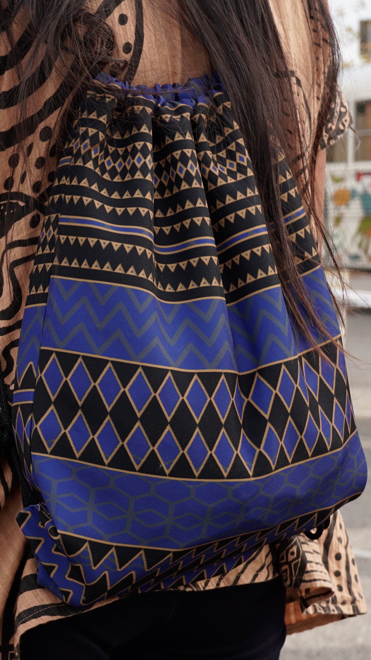 Blue Tao Puso String Bag