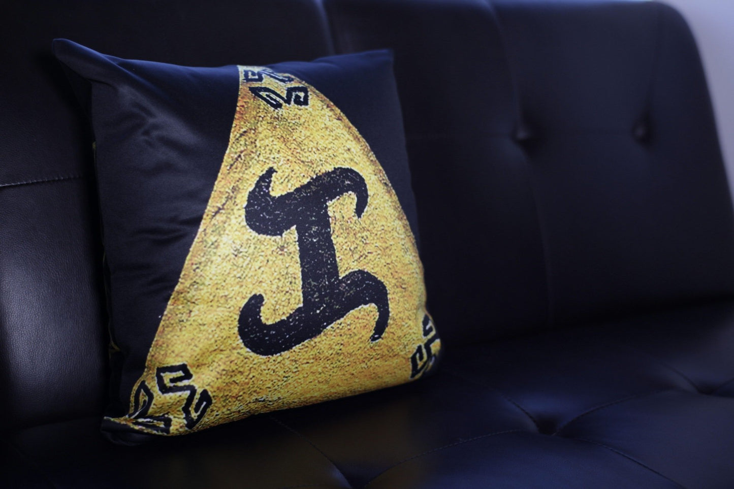 Golden "KA" meditation pillow