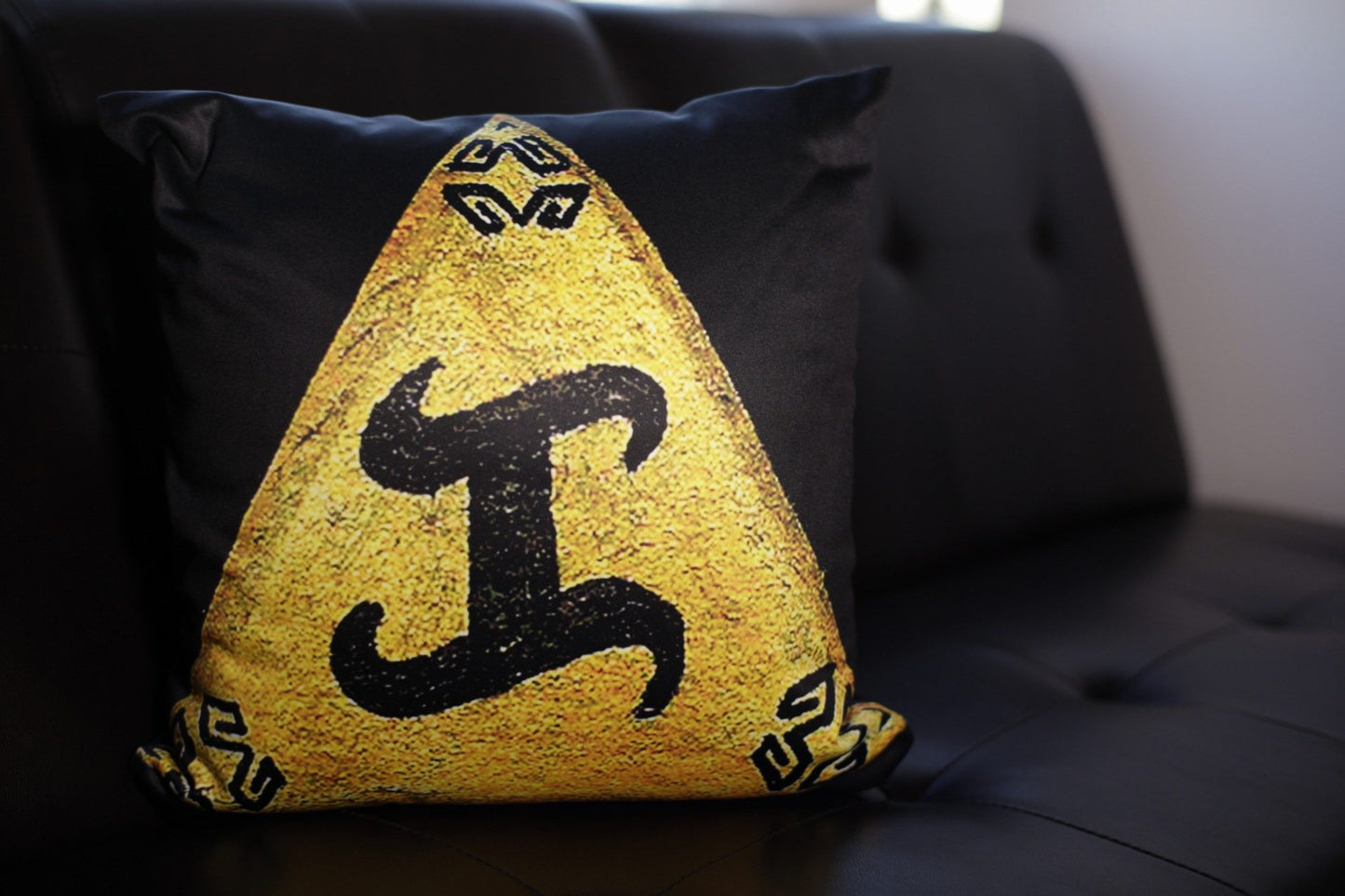 Golden "KA" meditation pillow