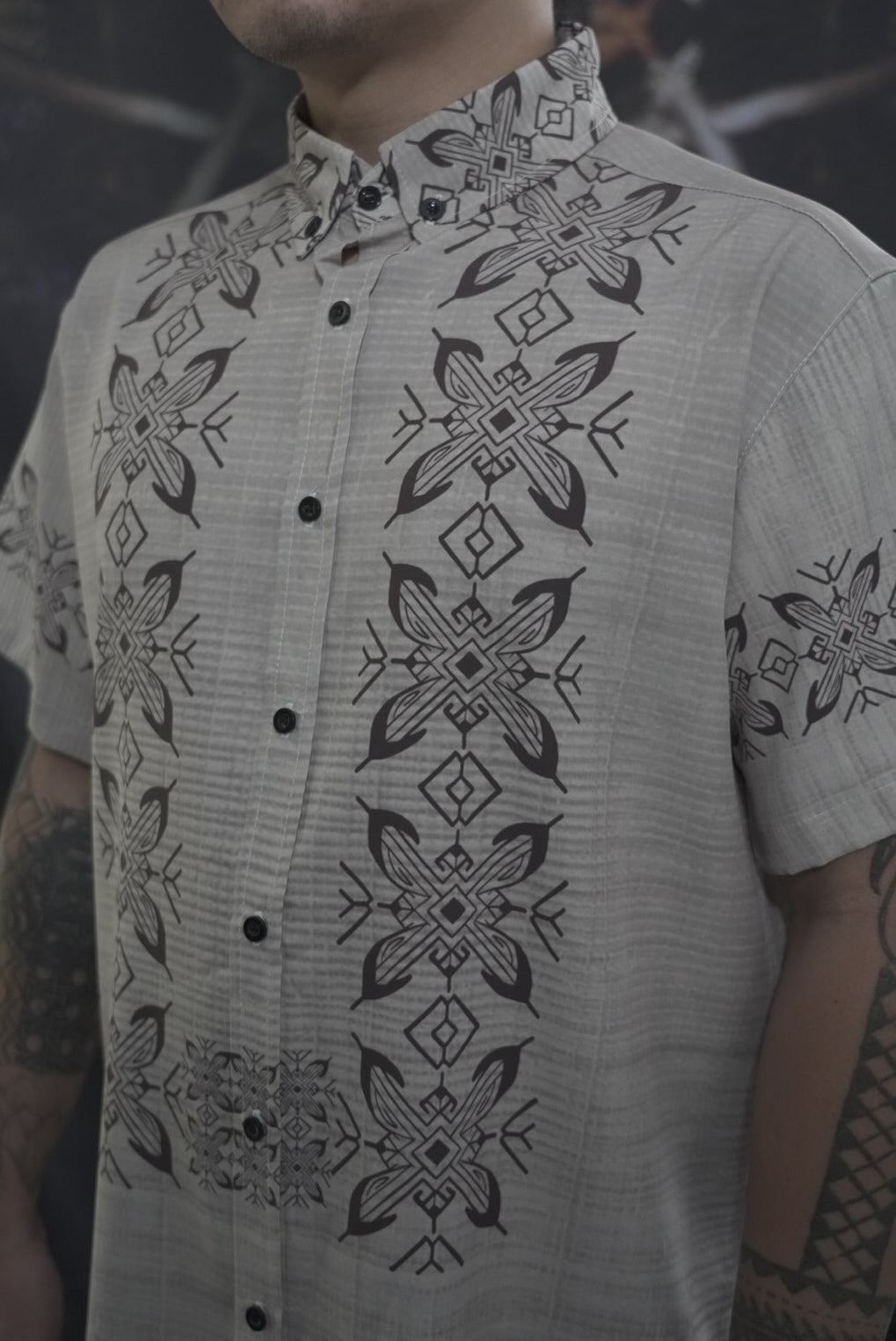 White and Black - Bayabas Polo Short Sleeve