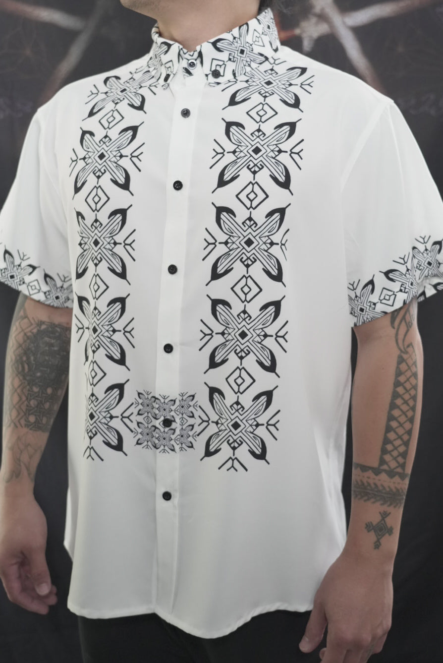 Polo barong outlet white