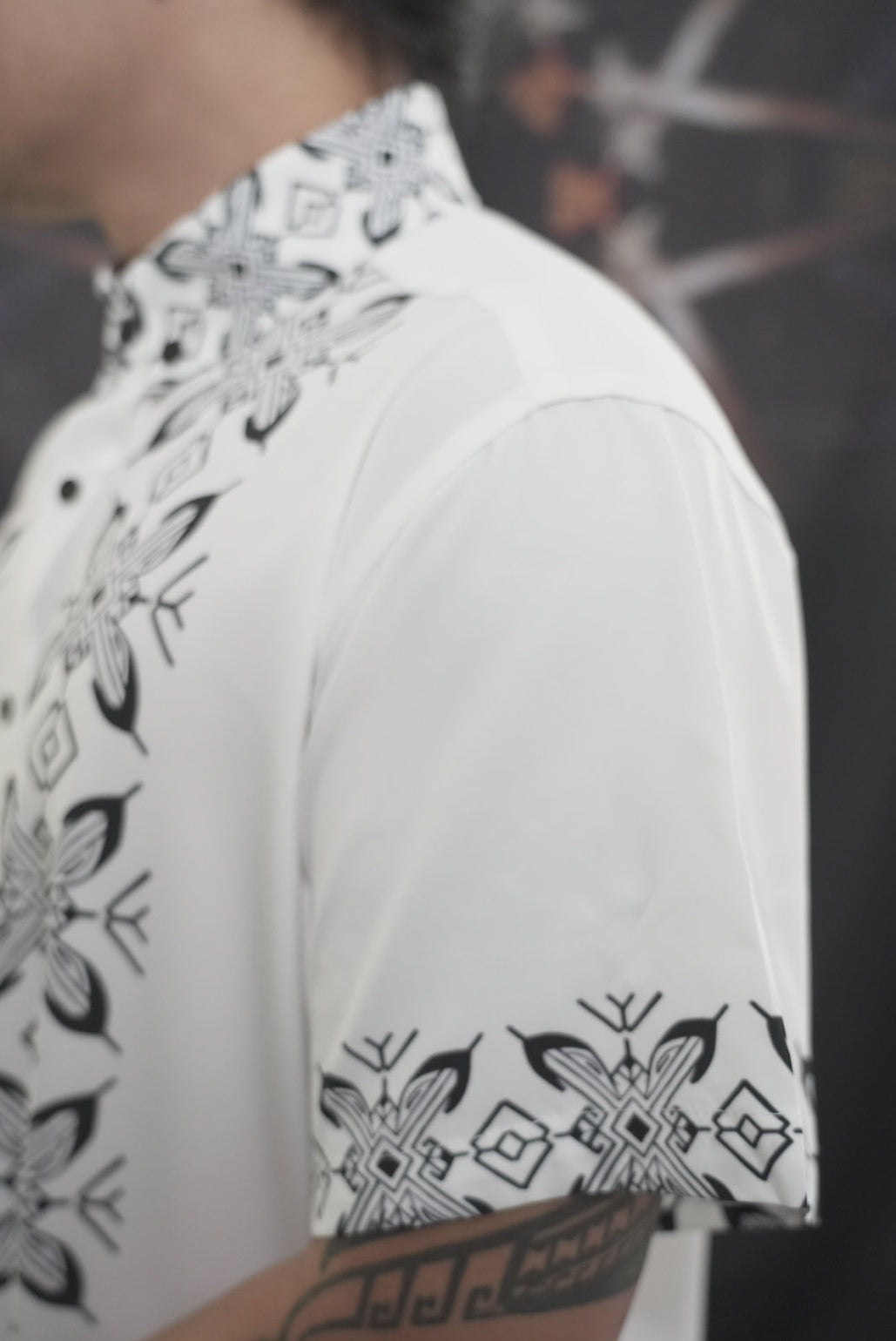 White and Black - Bayabas Polo Short Sleeve