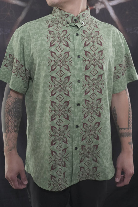 Brown and Green Camo - Bayabas Polo Short Sleeve