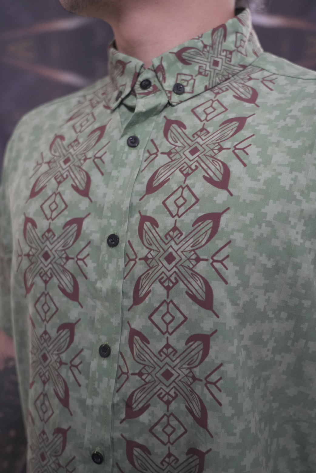 Brown and Green Camo - Bayabas Polo Short Sleeve