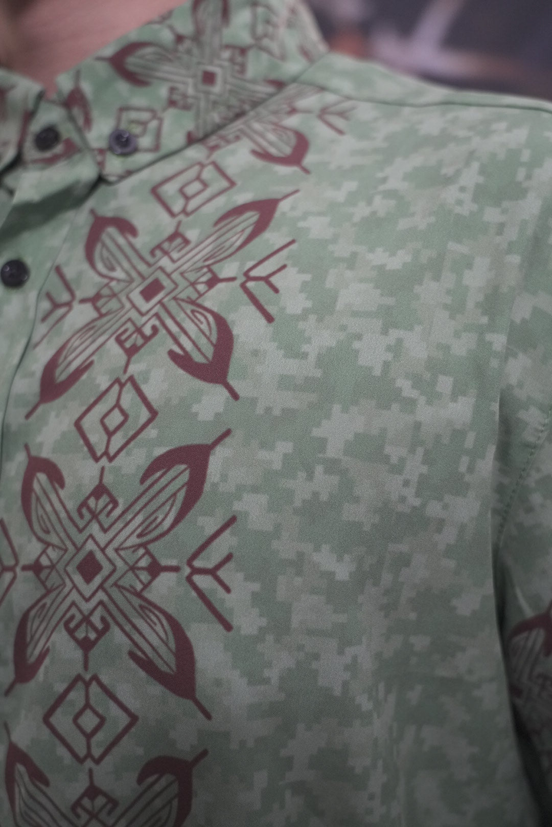 Brown and Green Camo - Bayabas Polo Short Sleeve