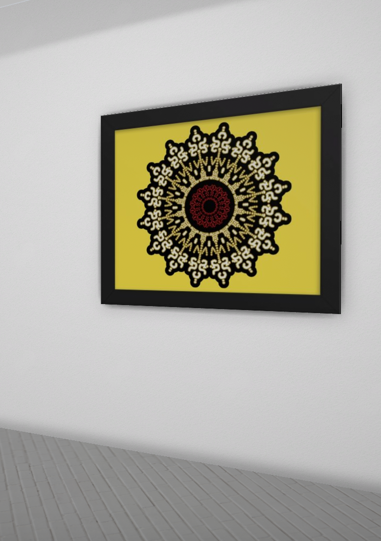 Ling Lingo mandala Framed poster