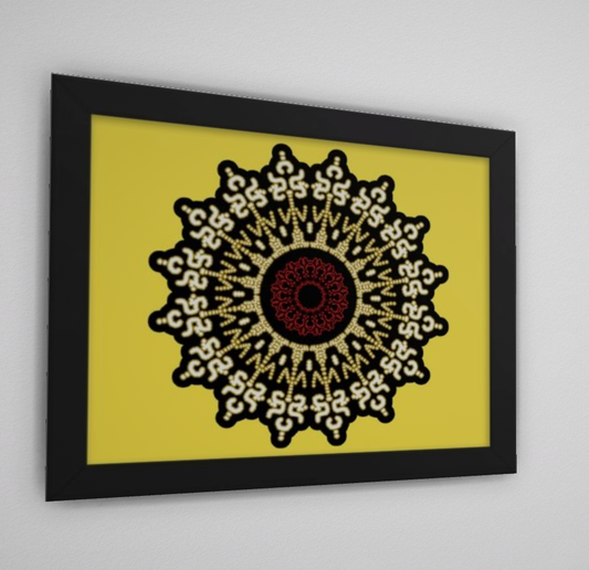 Ling Lingo mandala Framed poster