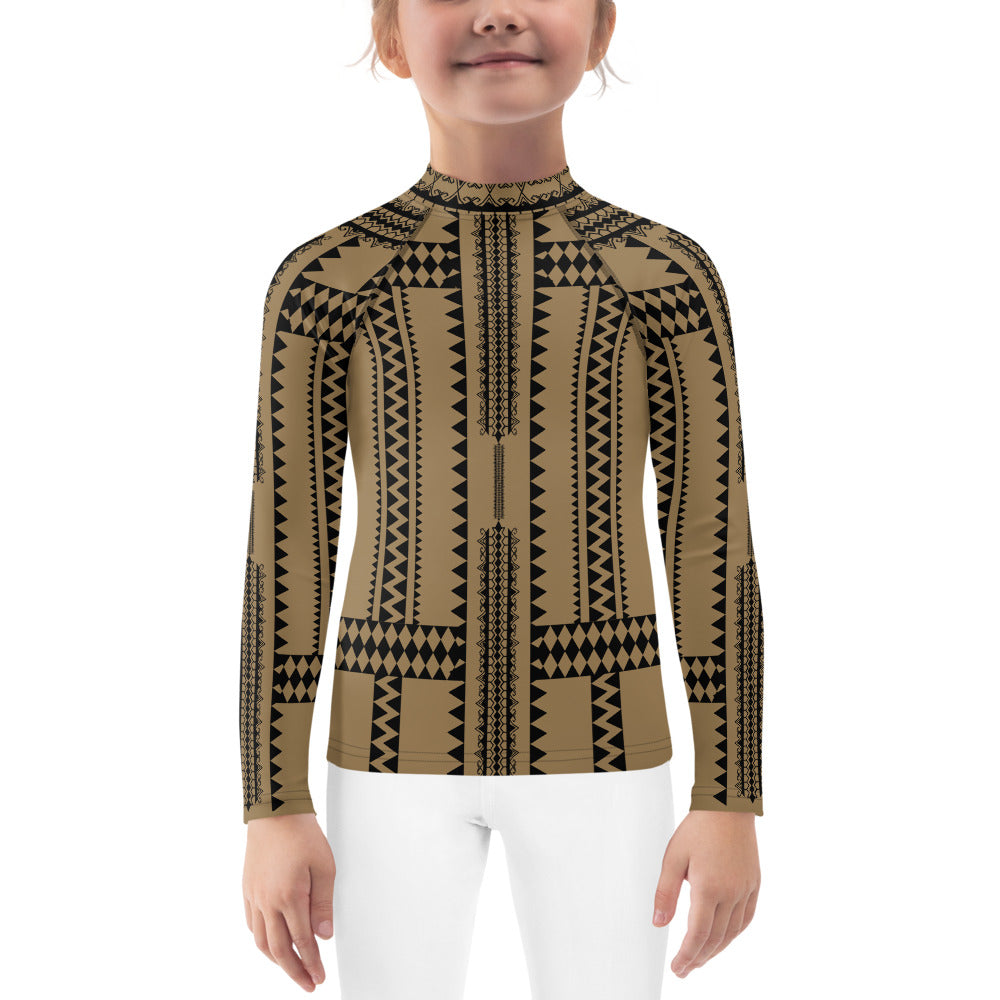 Pintados long sleeve Rash Guard Flesh and Black "Kids Size"