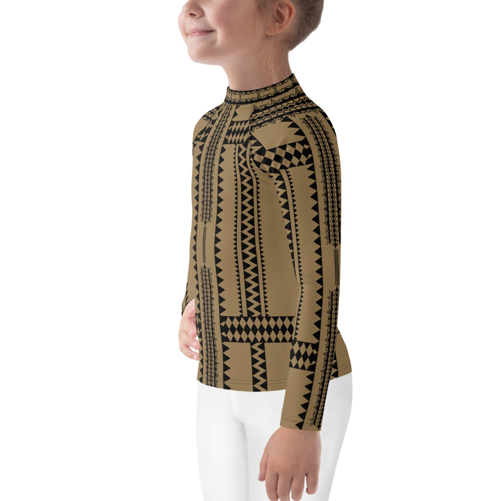 Pintados long sleeve Rash Guard Flesh and Black "Kids Size"