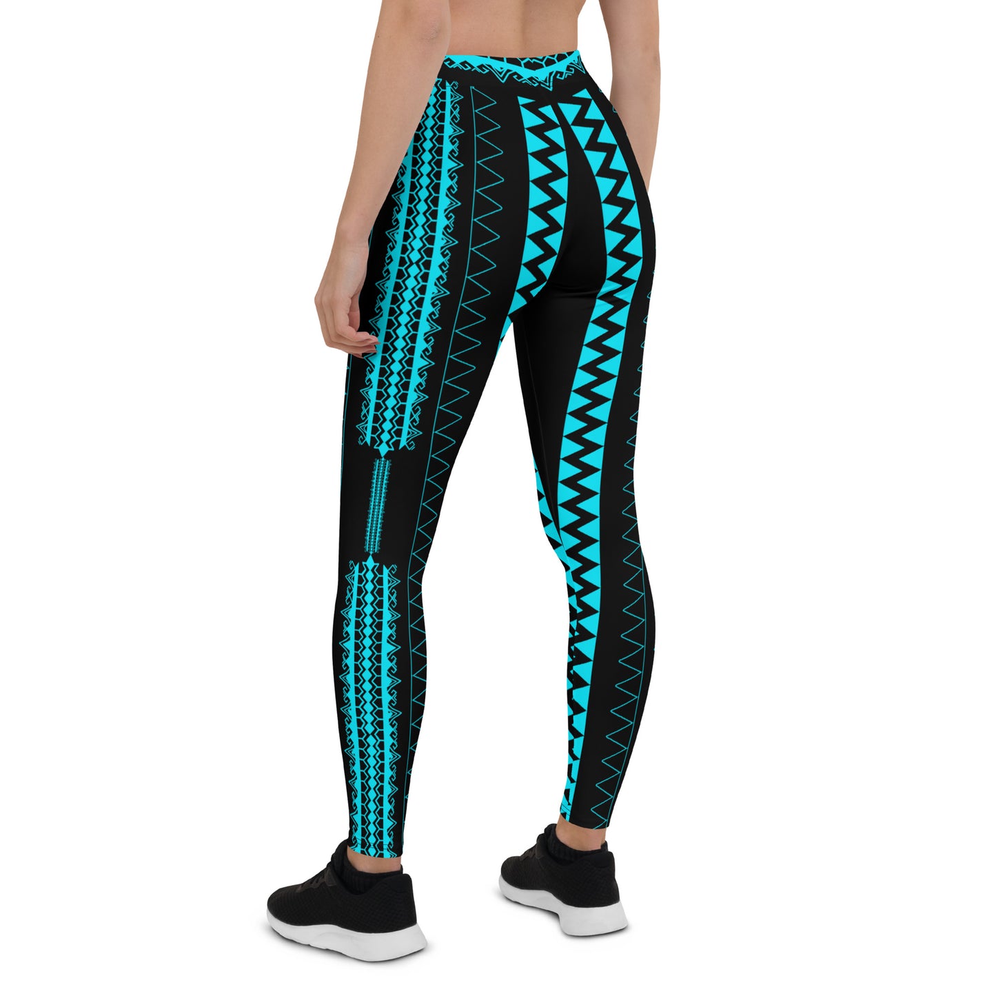 Pintados Leggings Black and Teal "Feminine Size"