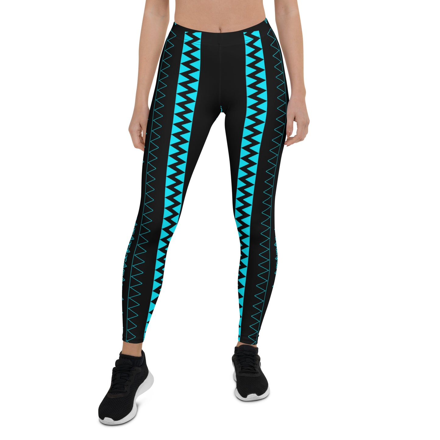 Pintados Leggings Black and Teal "Feminine Size"