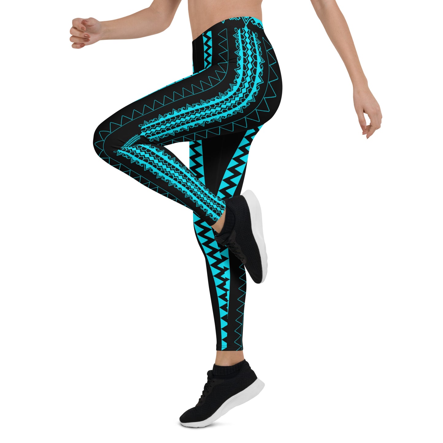 Pintados Leggings Black and Teal "Feminine Size"