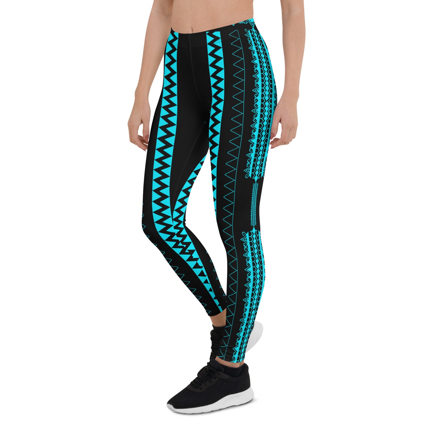 Pintados Leggings Black and Teal "Feminine Size"