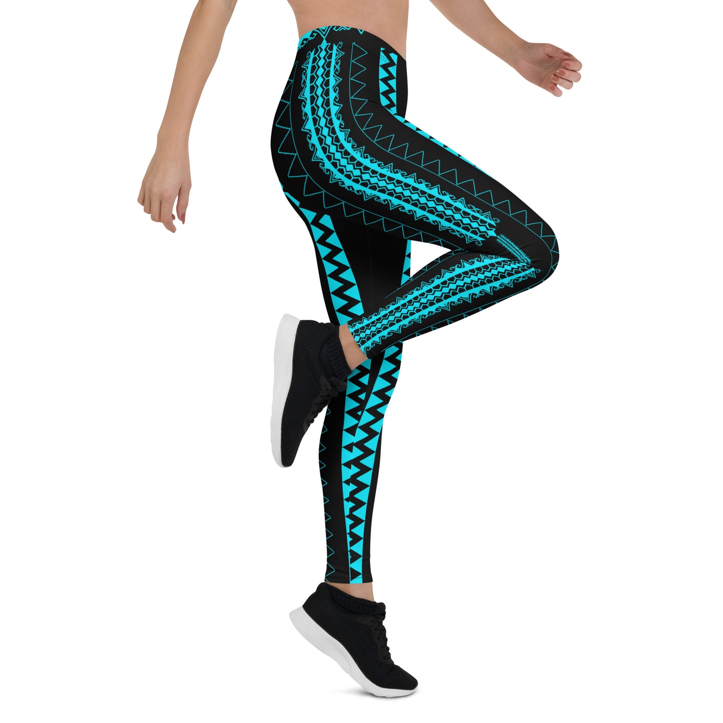 Pintados Leggings Black and Teal "Feminine Size"