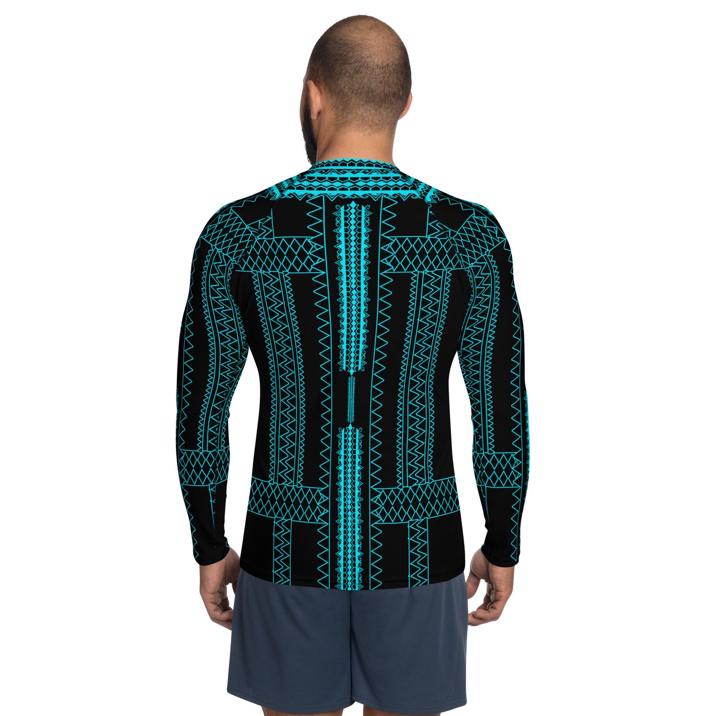 Pintados long sleeve Rash Guard Black and Teal "Masculine Size"