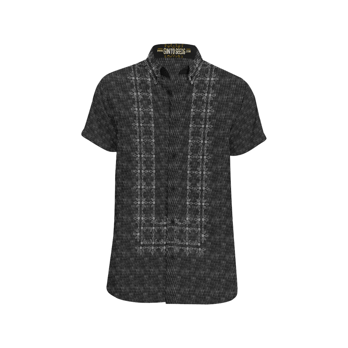 Ivory Polo Barong GREY SNAKE SKIN Shirt