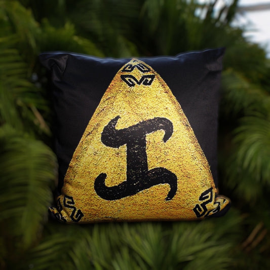 Golden "KA" meditation pillow