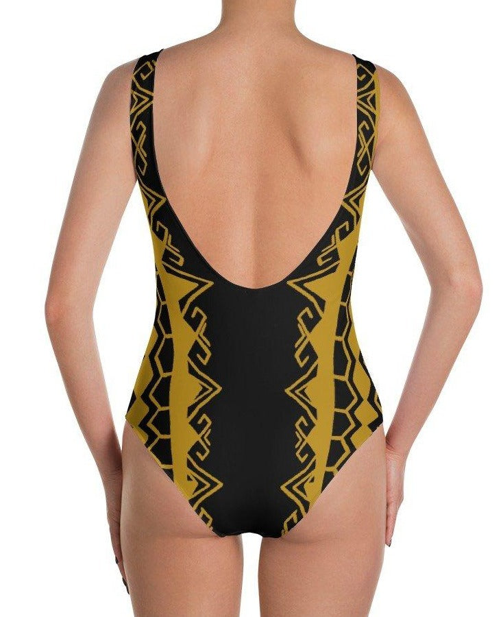 Banka swimsuit black and gold