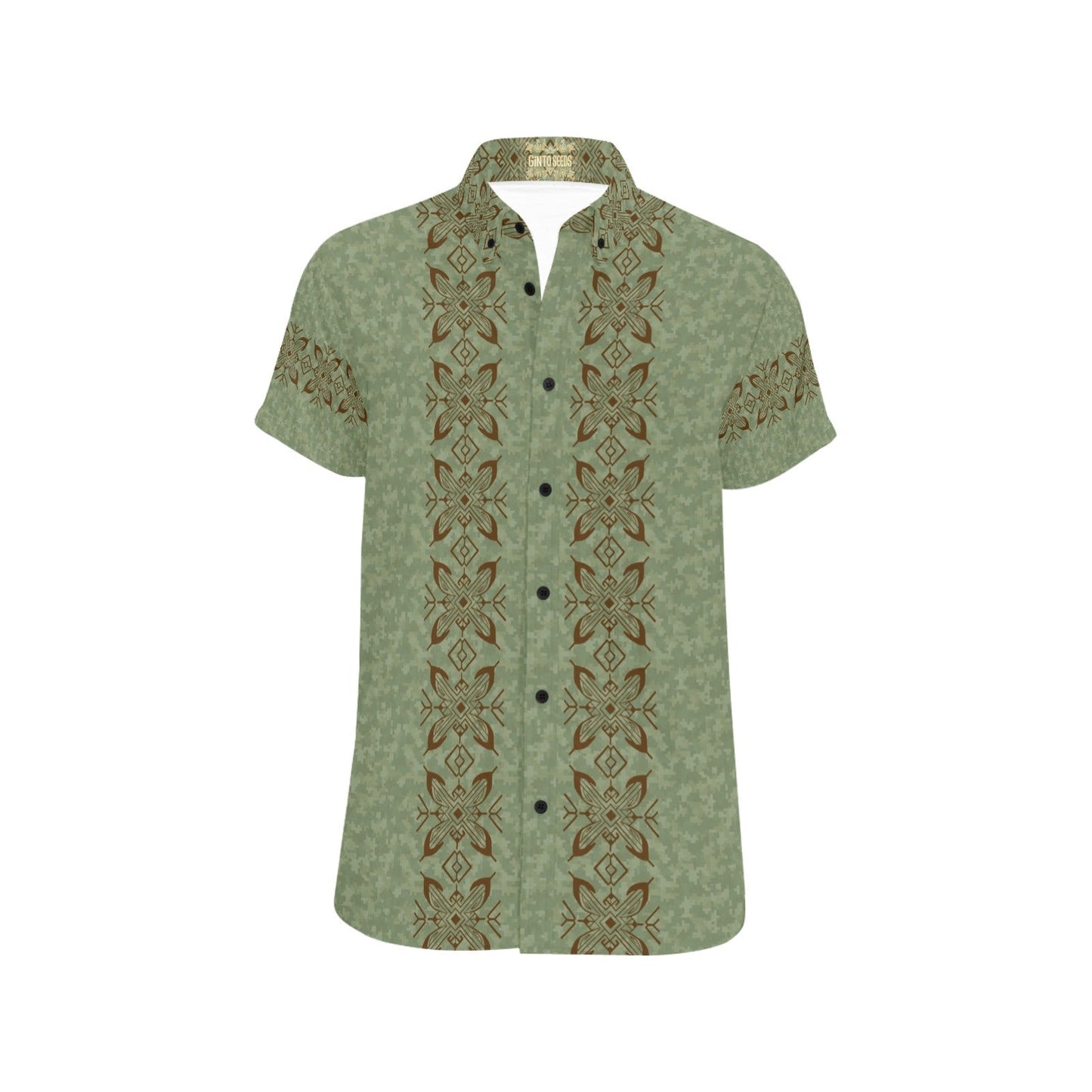 Brown and Green Camo - Bayabas Polo Short Sleeve